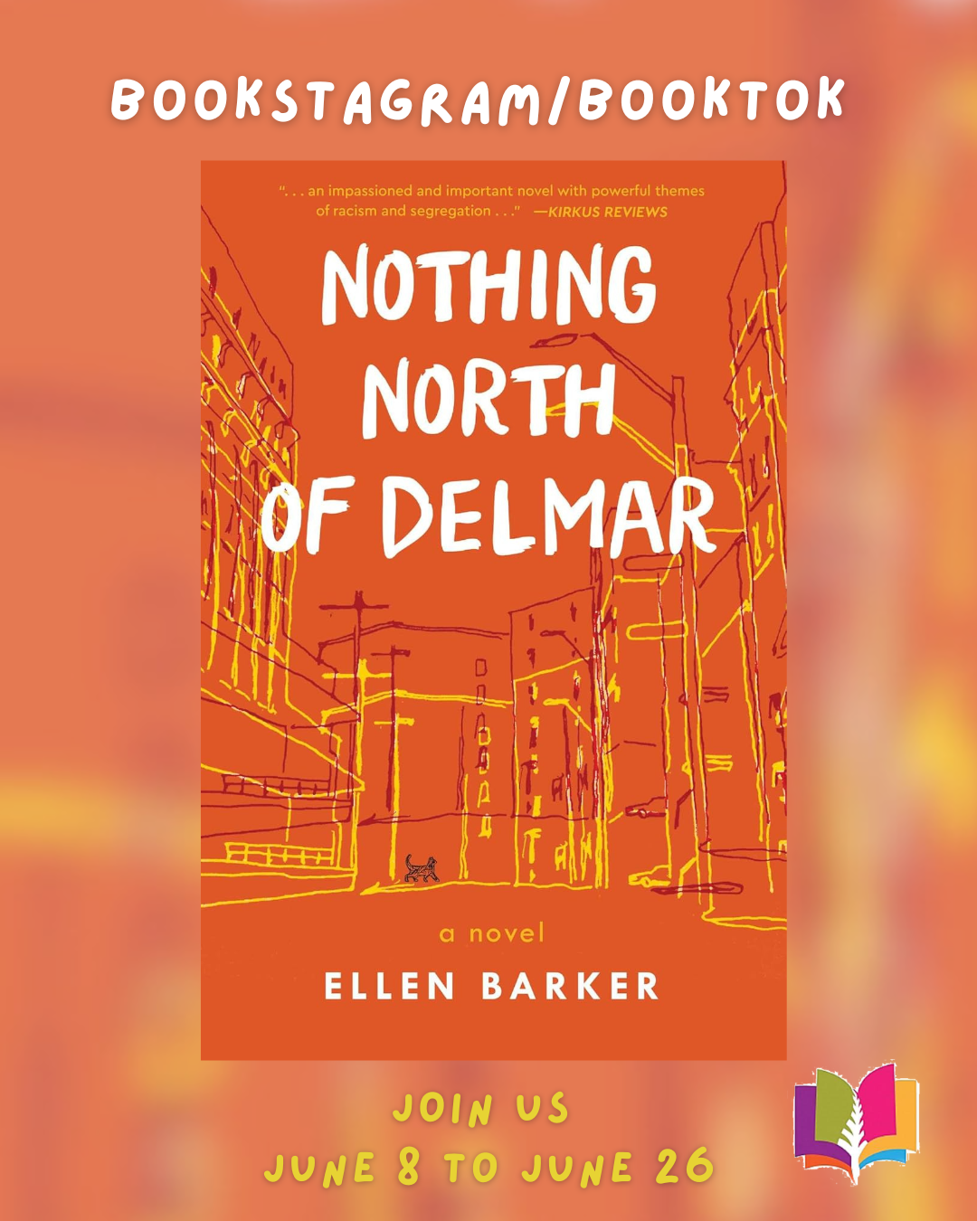 Tour banner for the iRead Book Tours promotion of Nothing North of Delmar by Ellen Barker, showing tour dates and tour branding.