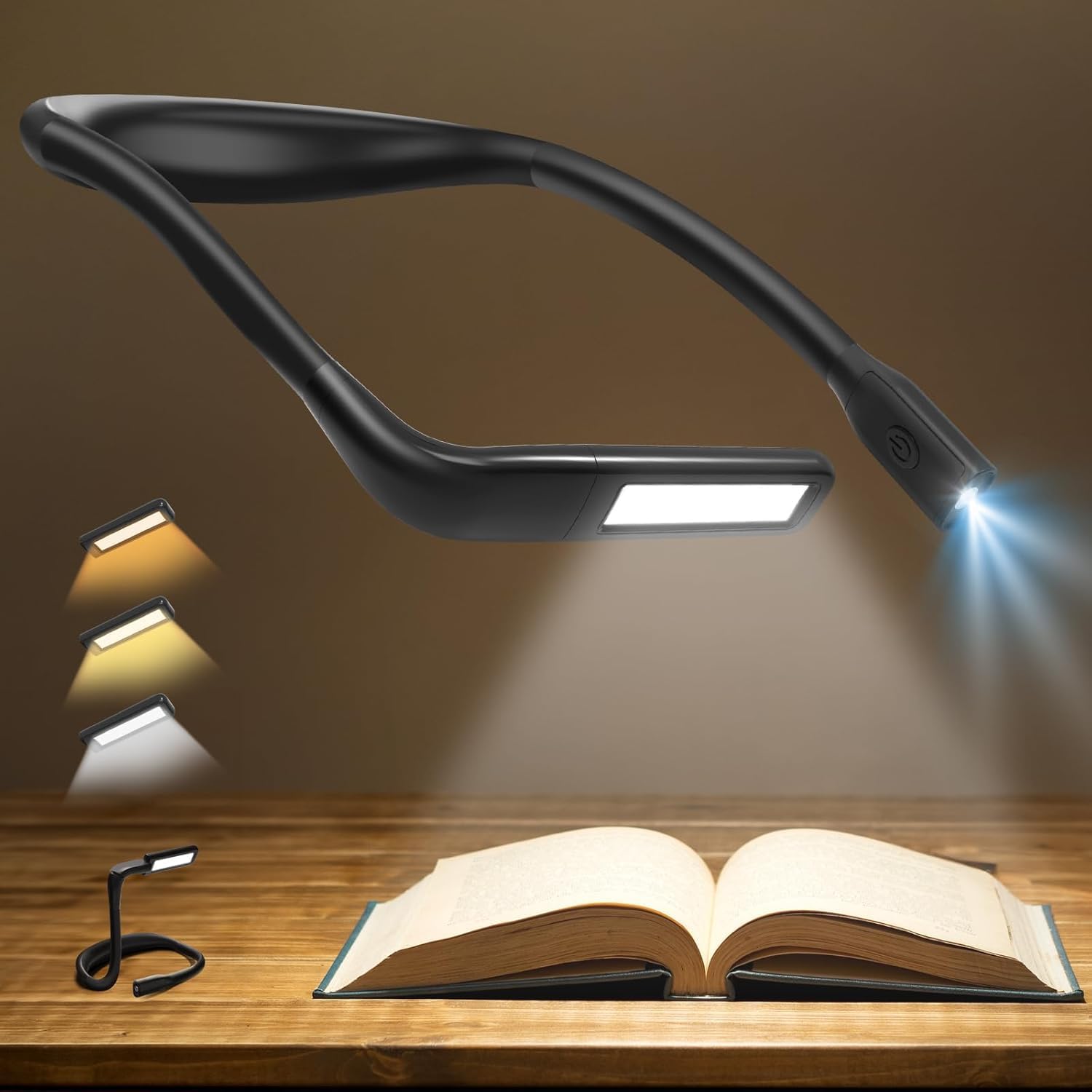 Neck light for reading, crafting, outdoor safety