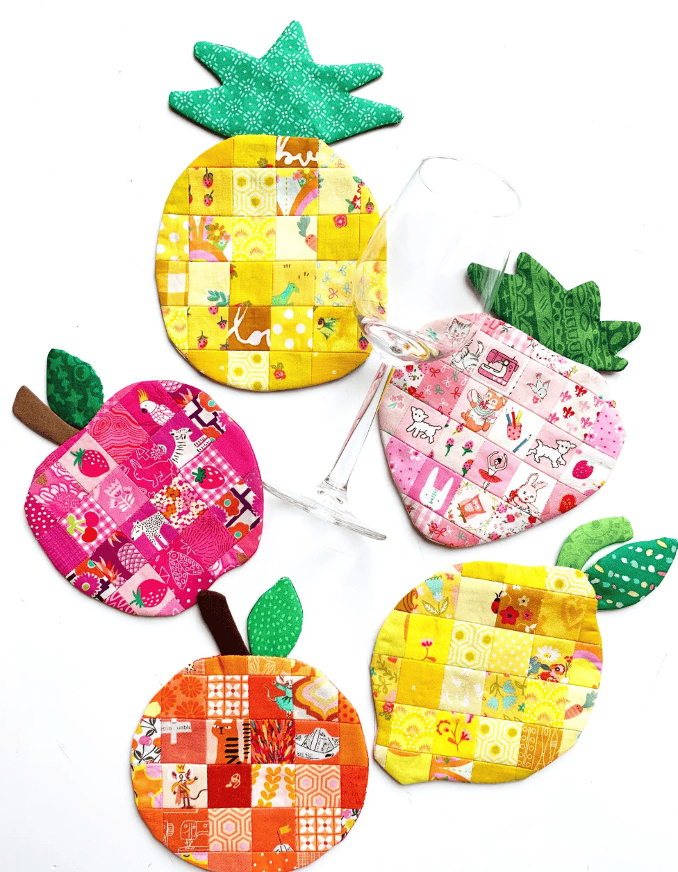 Quilted coaster pattern for summer – creative fiber arts project