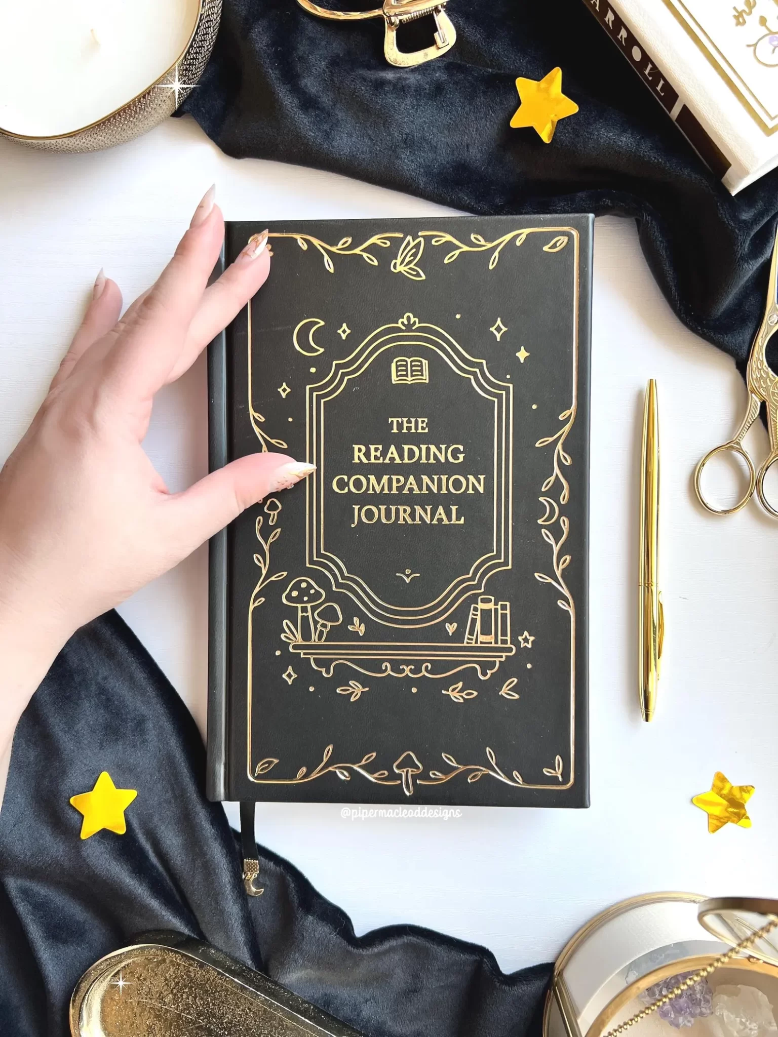 Friday Finds – July 24, 2026 6 An elegant hardcover reading journal in black with gold trim featured on ginaraemitchell.com Friday Finds
