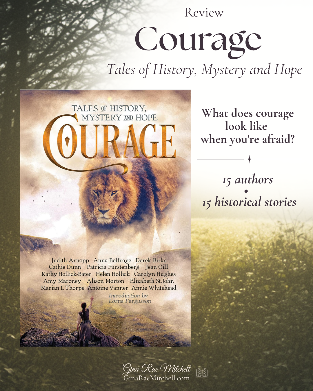 Courage anthology review featuring 15 authors and 15 historical stories of courage