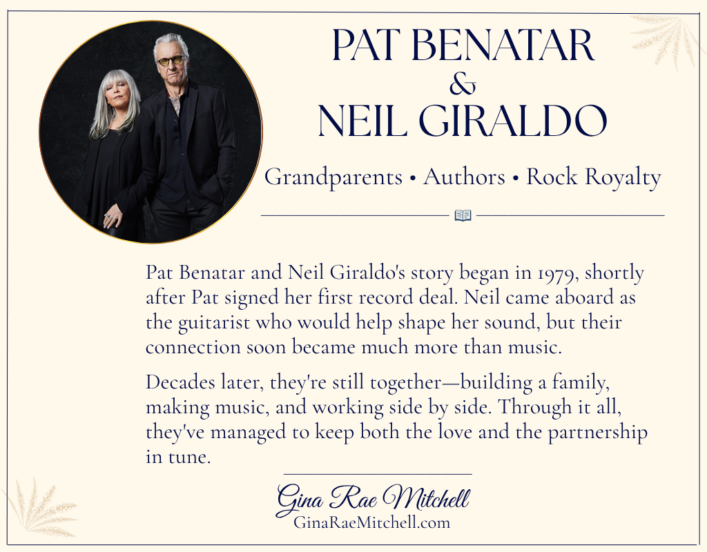 Pat Benatar and Neil Giraldo author card with portrait and brief biography