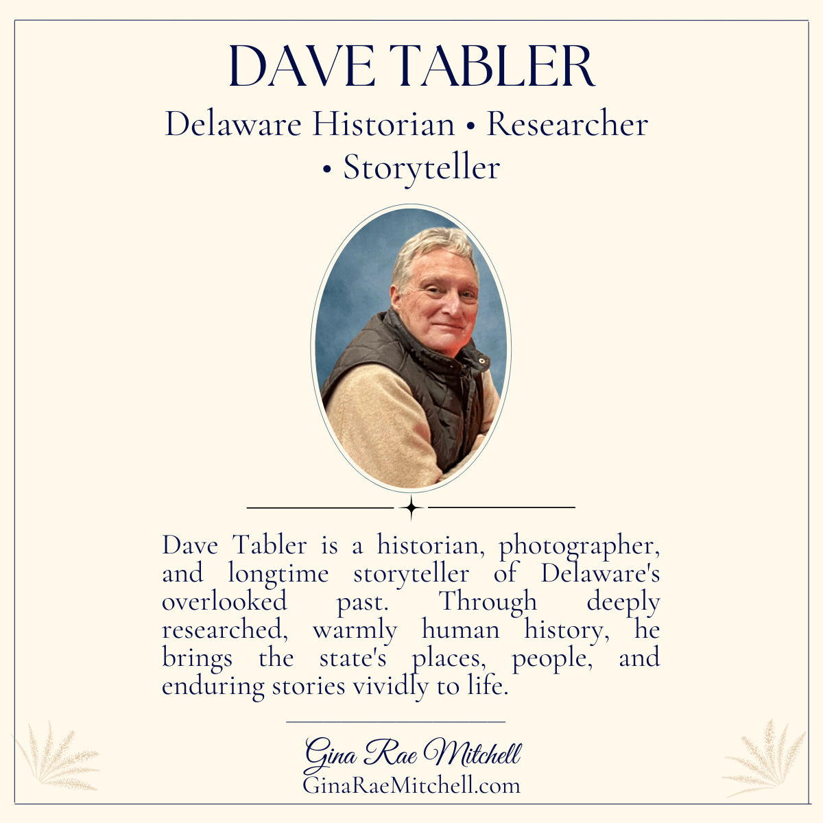 Portrait of Delaware historian Dave Tabler