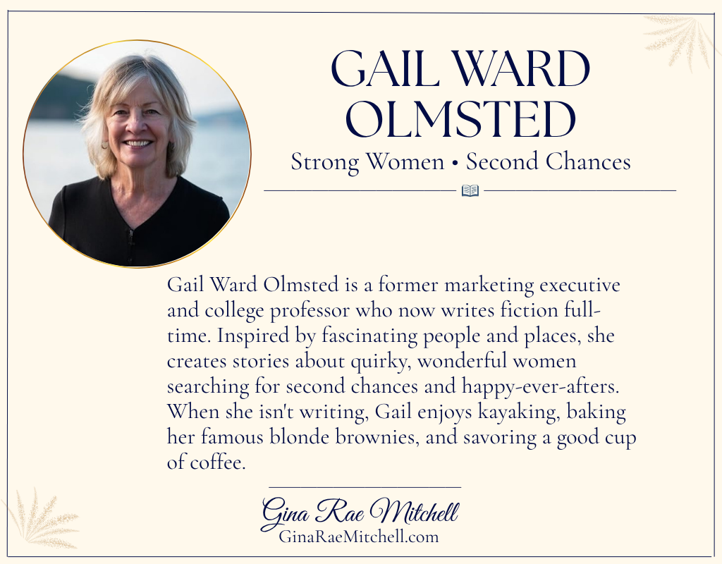 Author Gail Ward Olmsted biography card