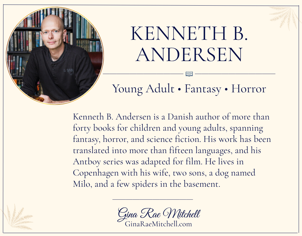 Kenneth B. Andersen author card with ginaraemitchell.com imprint