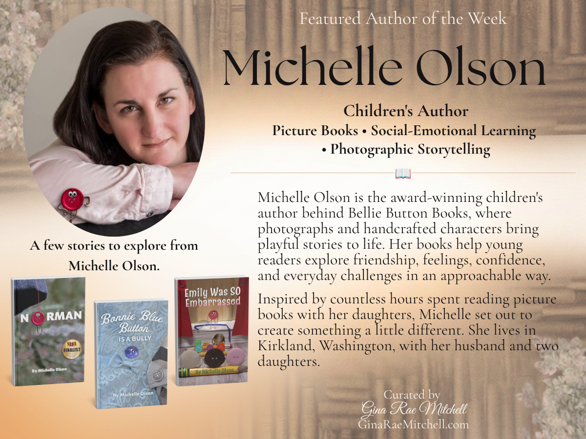 Featured Author Michelle Olson, children's picture book author and creator of Bellie Button Books
