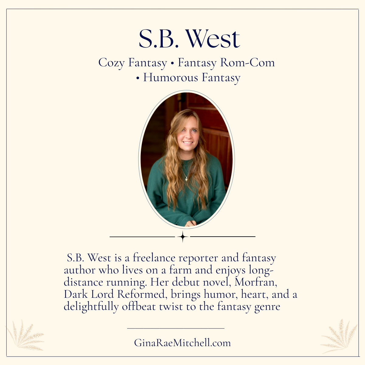 Author S.B. West, freelance reporter and author of Morfran, Dark Lord Reformed