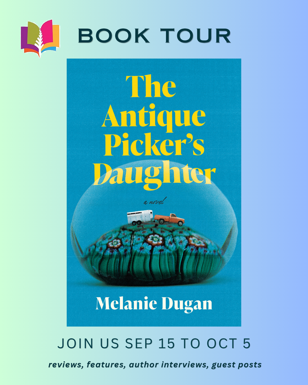 iRead Book Tours banner for The Antique Picker's Daughter by Melanie Dugan