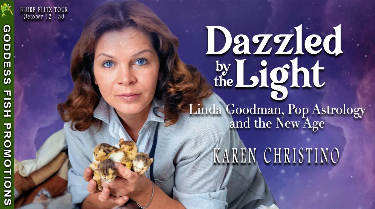 Dazzled by the Light by Karen Christino | Spotlight 3 Tour banner for Goddess Fish Promotions Presents: Dazzled by the Light by Karen Christino, showing tour dates and tour branding.