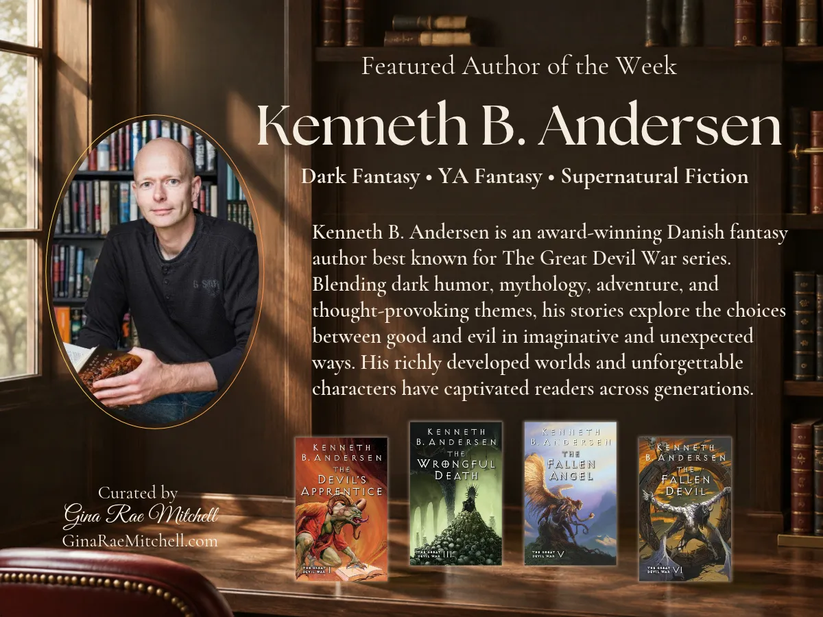 Featured Author of the Week card for Kenneth B. Andersen, highlighting The Great Devil War series